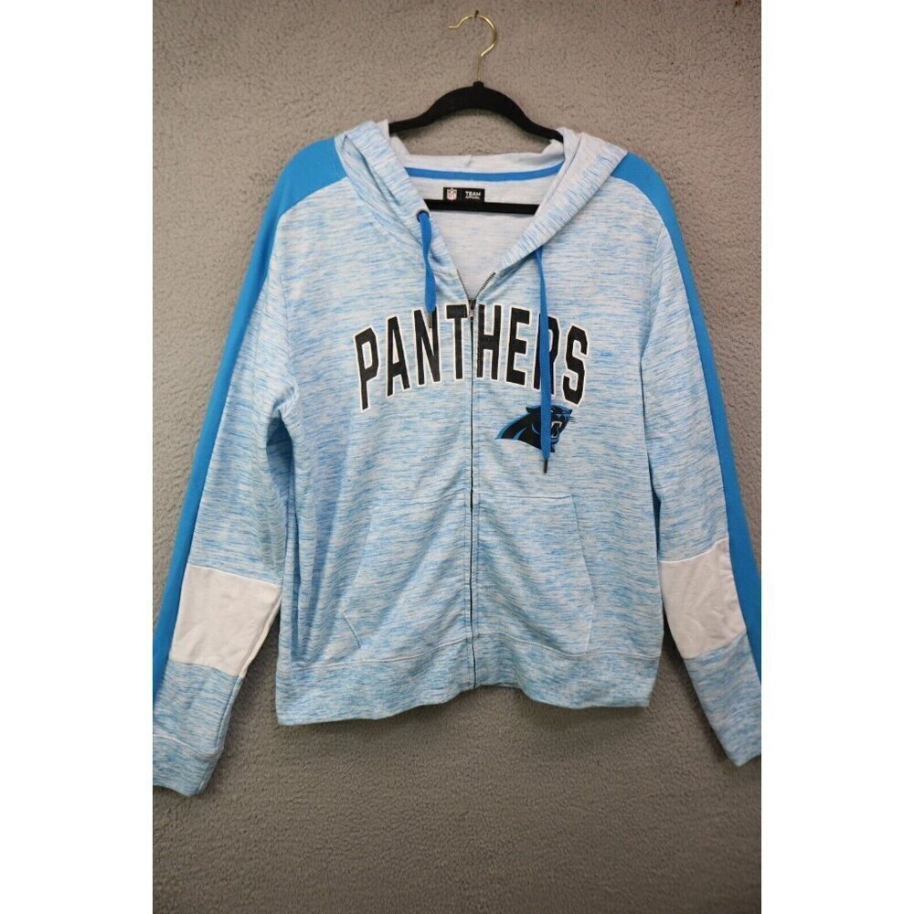 NFL Panther's Full Zip Women's Hoodie-Size XL-Pockets